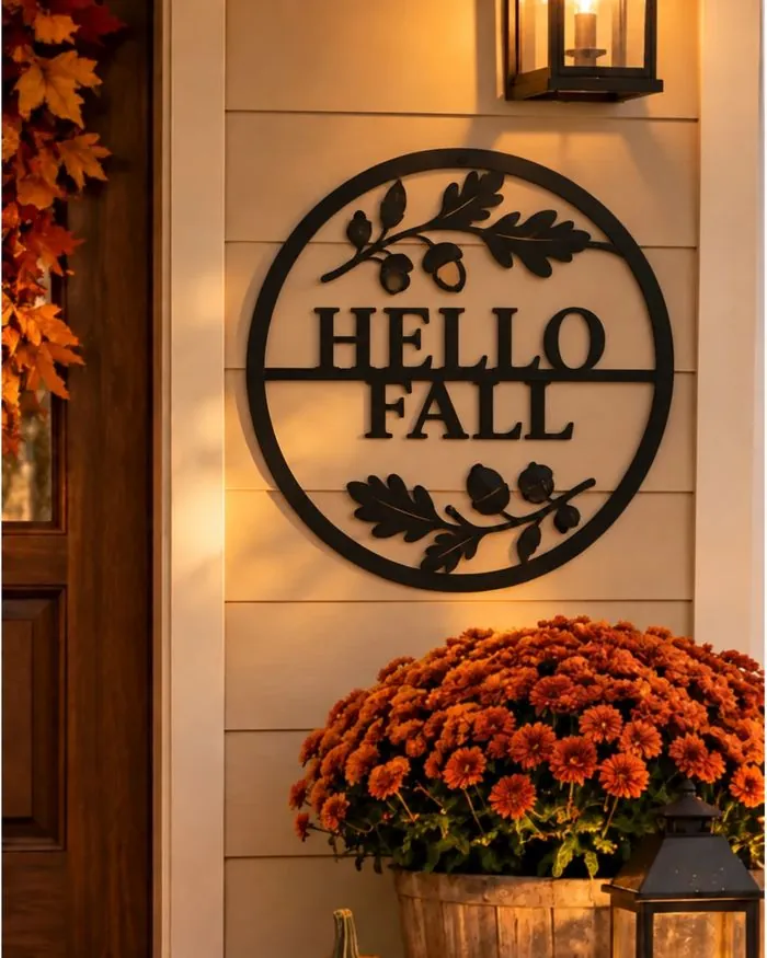 Hello Fall sign
