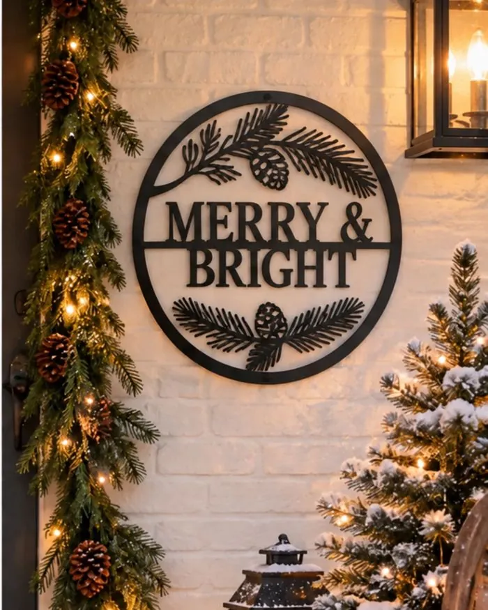 Merry & Bright sign