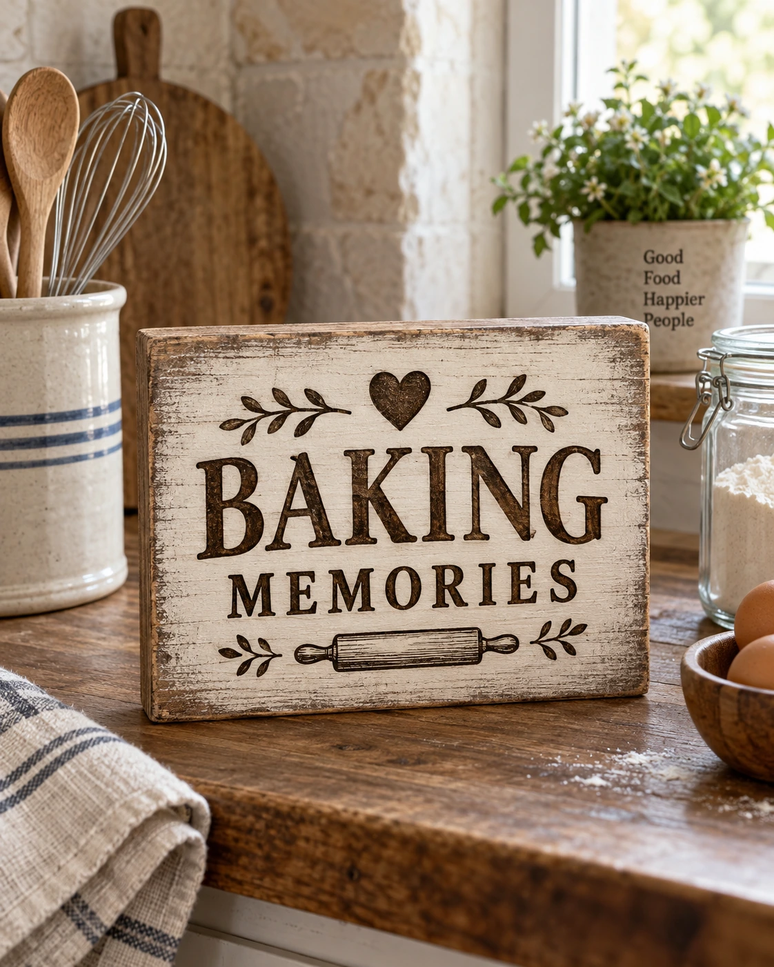Baking Memories displayed in a warm styled setting