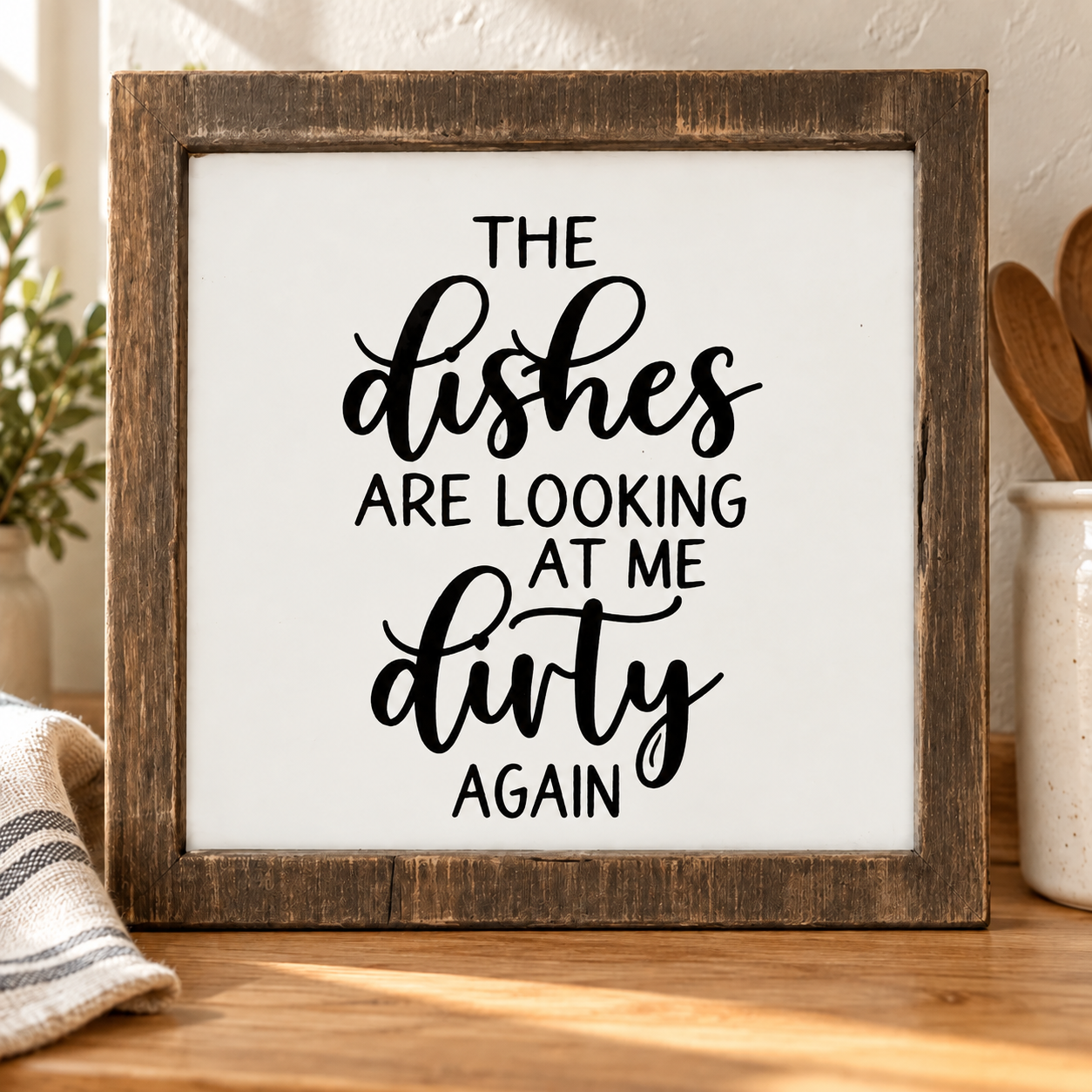 Dirty Dishes Again in a warm styled setting