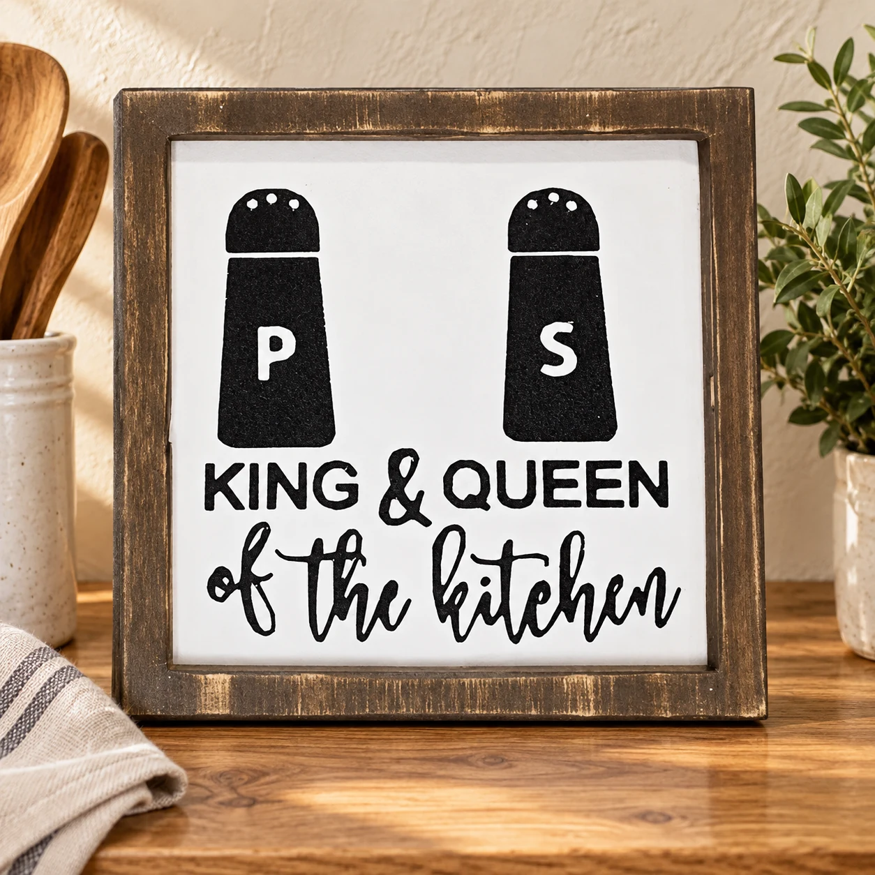 King & Queen of the Kitchen in a warm styled setting